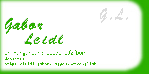 gabor leidl business card